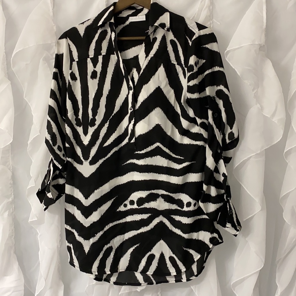 Zebra New York & Co blouse